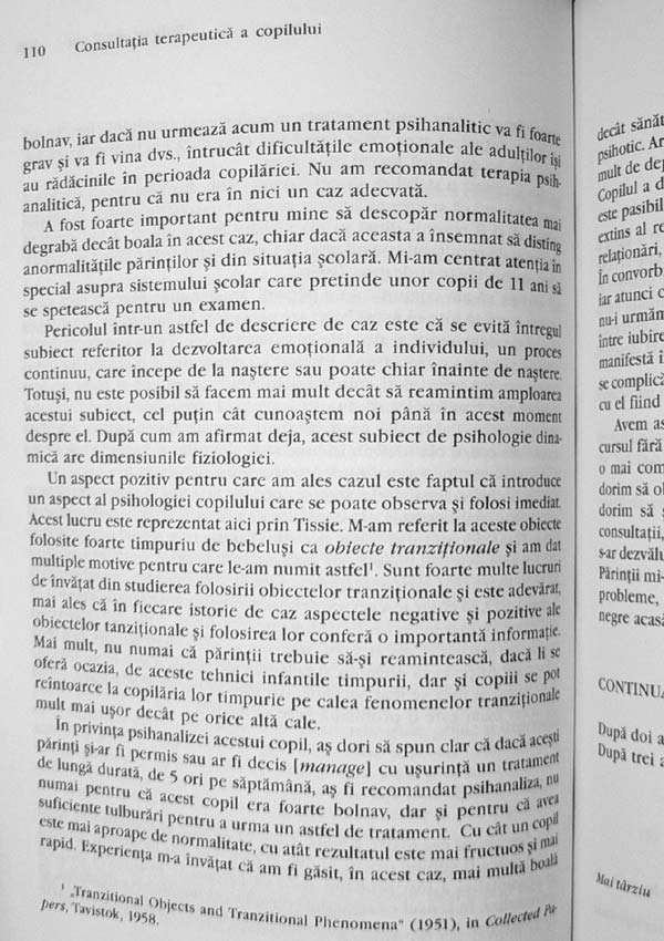 Consultatia terapeutica a copilului - Donald Woods Winnicott