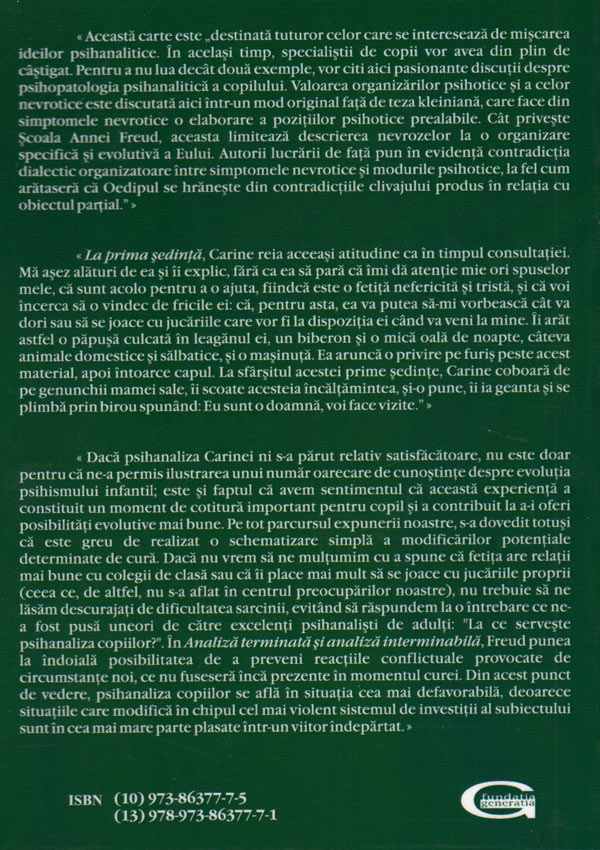 Psihanaliza la varsta mica: procesul psihanalitic la copil - Rene Diatkine