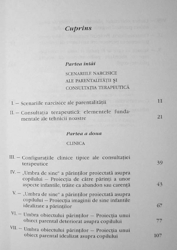 Scenariile narcisice ale parentalitatii. Experienta clinica a consultatiei terapeutice - J. Manzano
