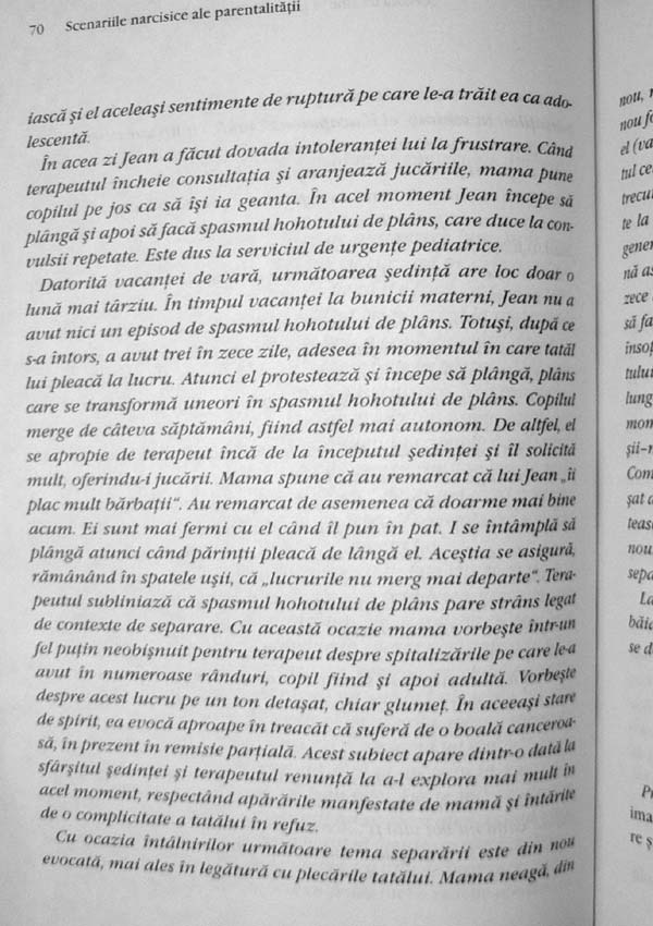 Scenariile narcisice ale parentalitatii. Experienta clinica a consultatiei terapeutice - J. Manzano
