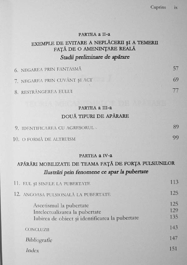Eul si mecanismele de aparare - Anna Freud