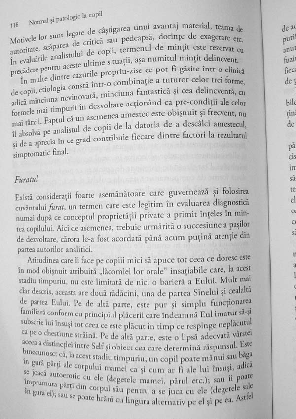 Normal si patologic la copil - Anna Freud