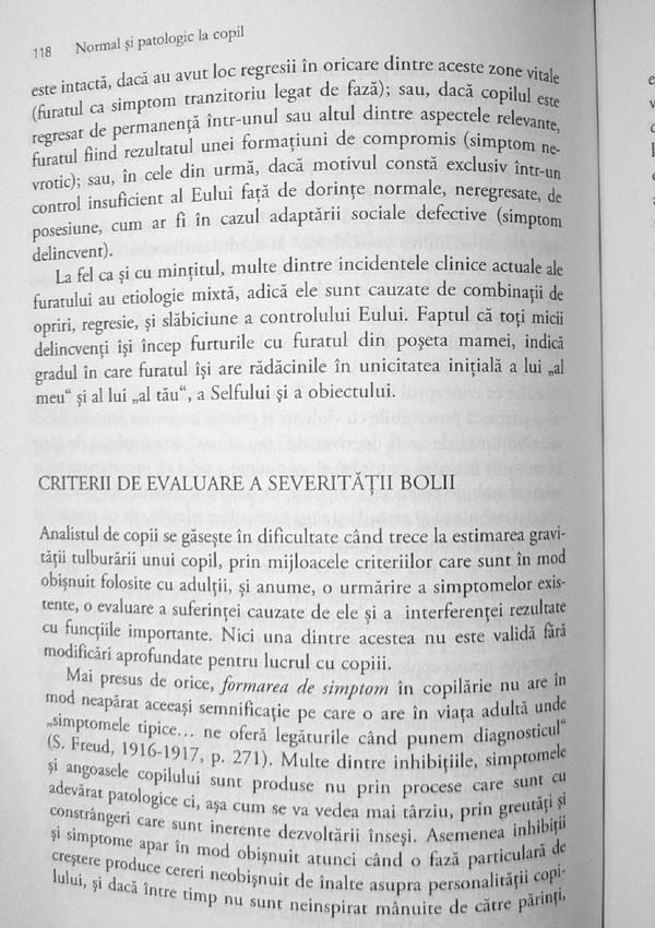 Normal si patologic la copil - Anna Freud