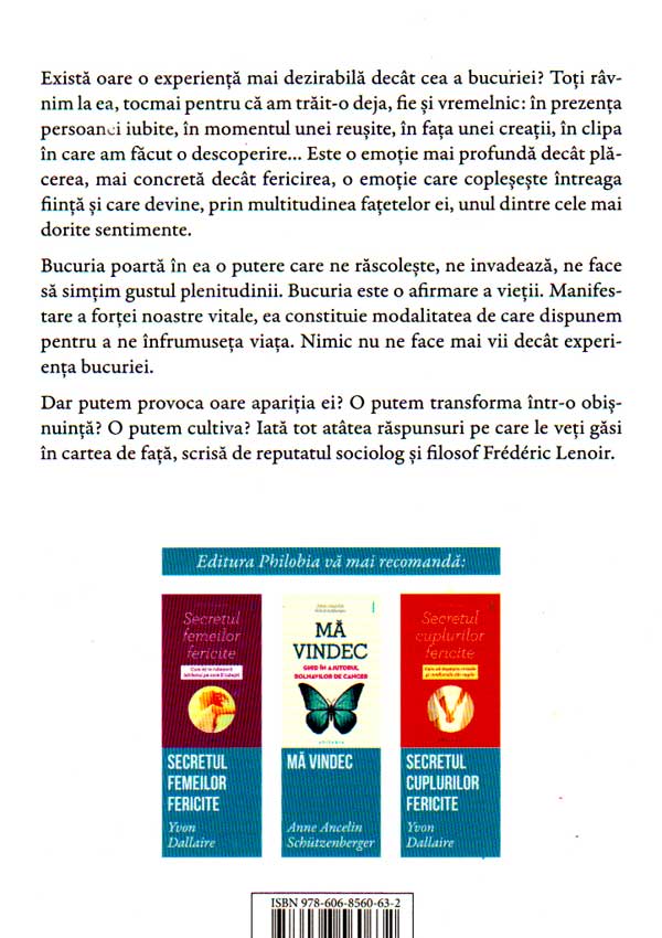 Invata sa te bucuri. Reteta pentru o viata frumoasa - Frederic Lenoir