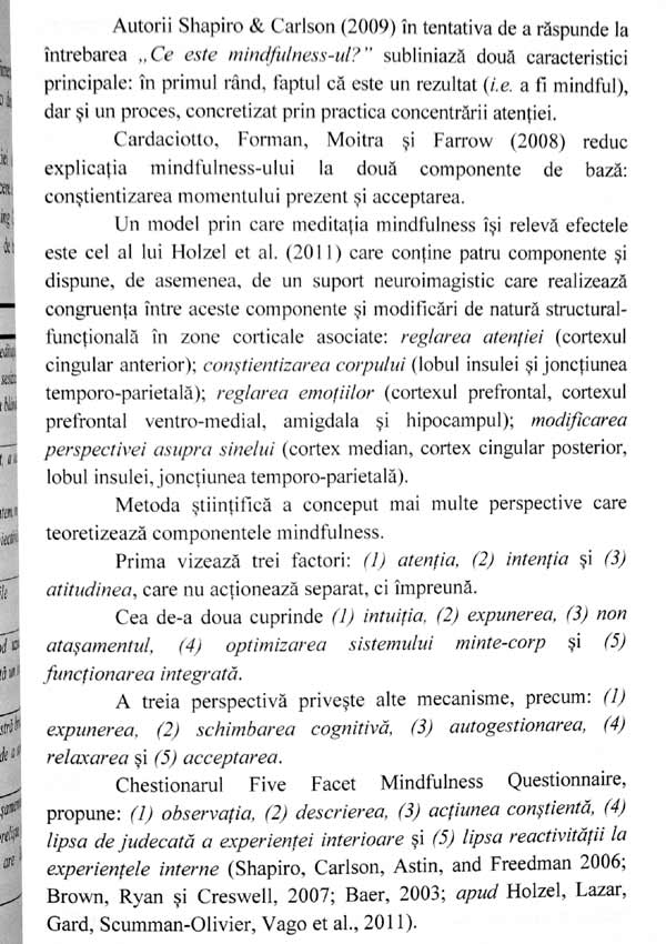 Mindfulness si optimizarea comportamentului profesional - Roxana F. Alecu