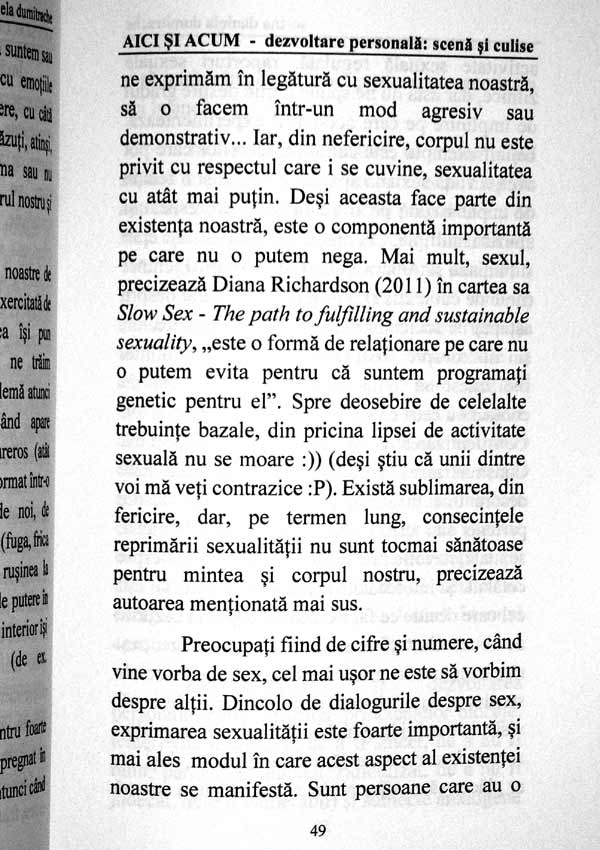 Aici si acum. Dezvoltare personala: scena si culise - Sorina Daniela Dumitrache