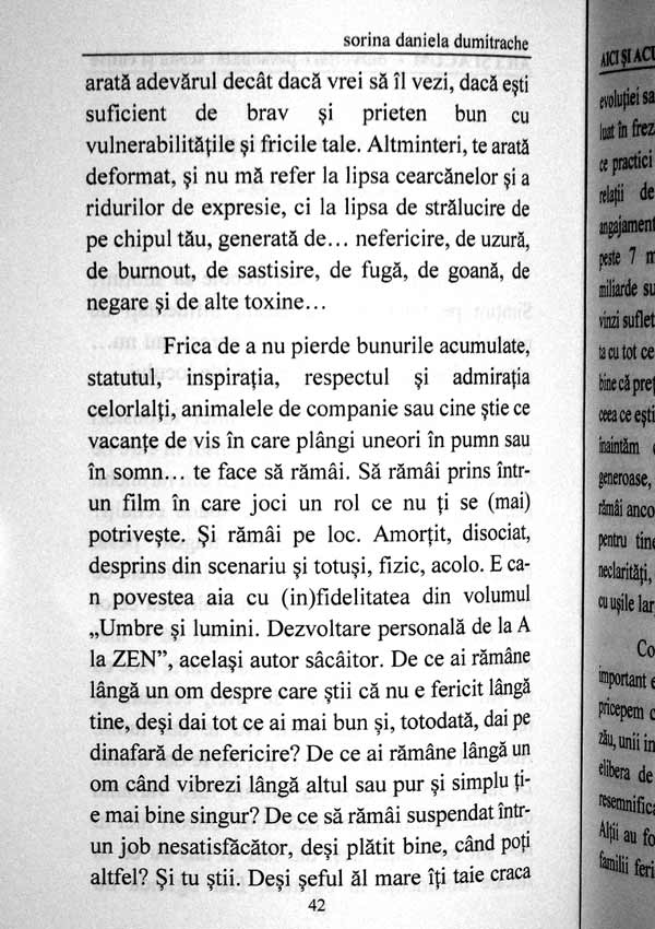Aici si acum. Dezvoltare personala: scena si culise - Sorina Daniela Dumitrache