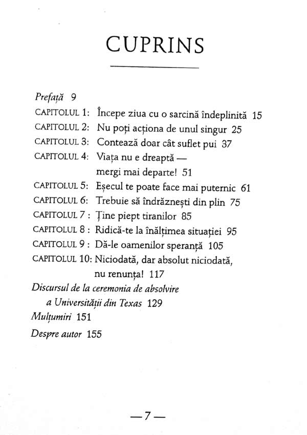 Fa-ti patul. Lucruri marunte care pot sa-ti schimbe viata... si, poate, lumea - William H. McRaven
