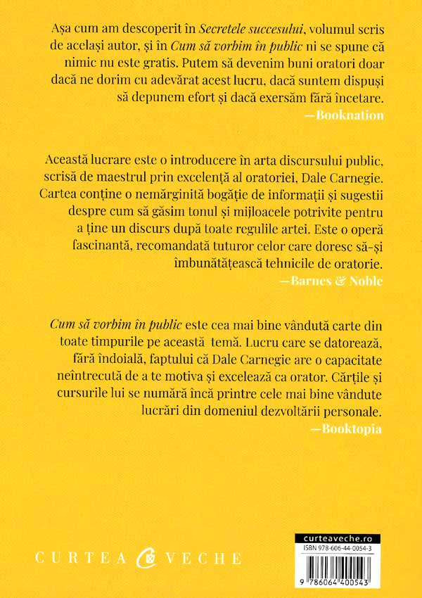 Cum sa vorbim in public - Dale Carnegie