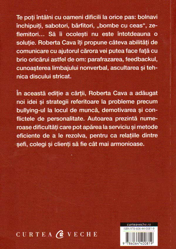 Comunicarea cu oamenii dificili - Roberta Cava
