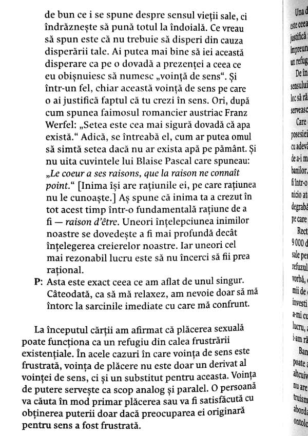 Vointa de sens. Fundamente si aplicatii ale logoterapiei - Viktor Frankl