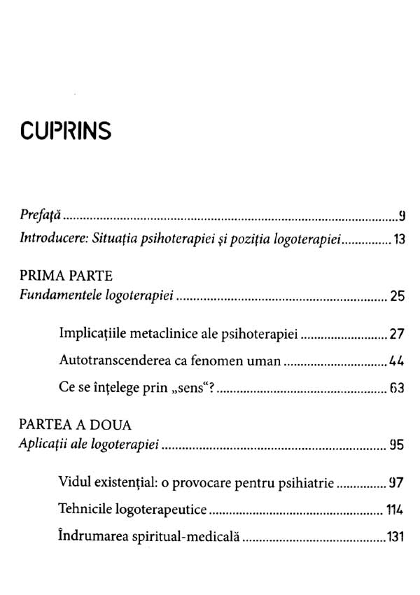 Vointa de sens. Fundamente si aplicatii ale logoterapiei - Viktor Frankl