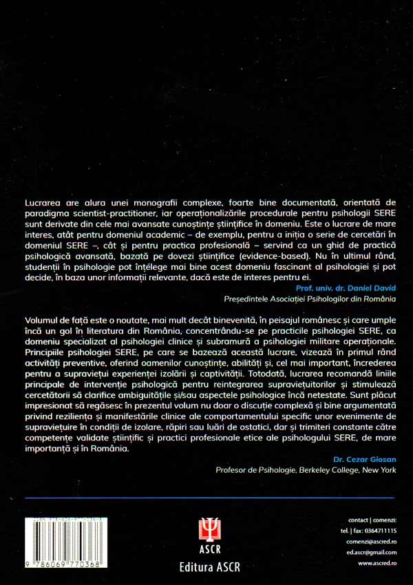 Rezilienta si manifestari clinice in comportamentul persoanelor izolate, disparute, retinute sau capturate - Vasile Marineanu