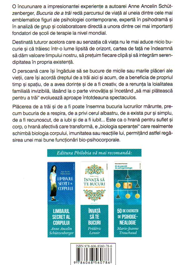 Bucuria de a trai - Anne Ancelin Schutzenberger