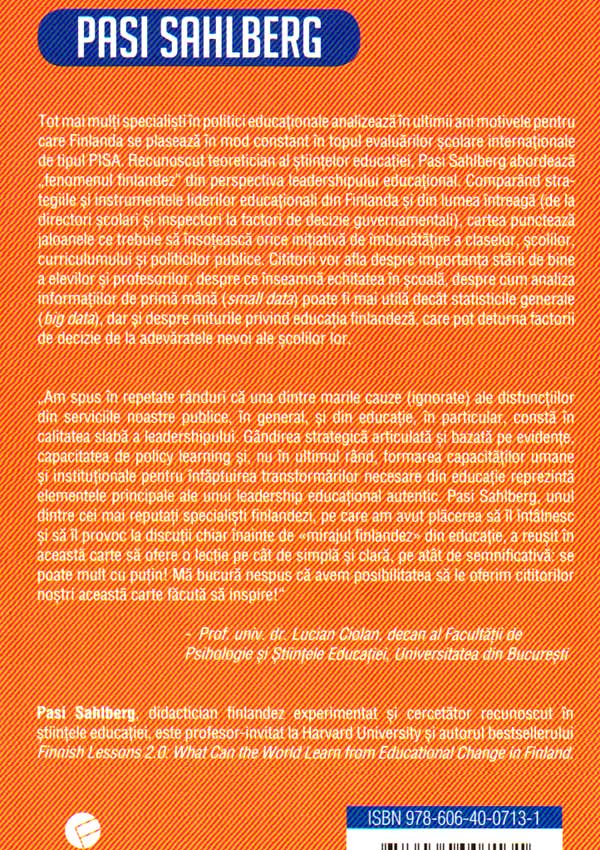 Leadership educational: modelul finlandez - Pasi Sahlberg