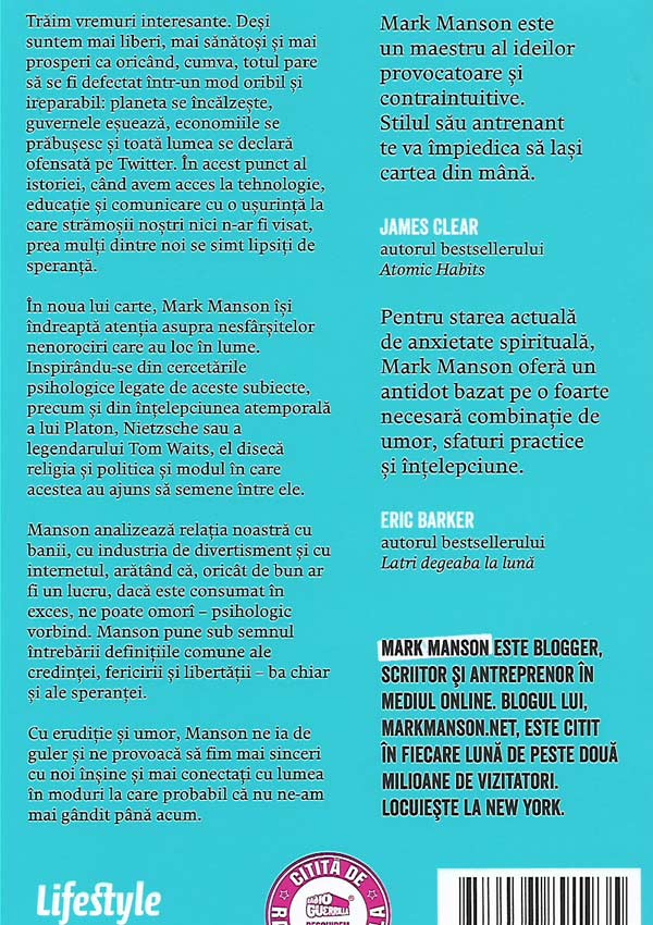 Arta subtila a disperarii - Mark Manson