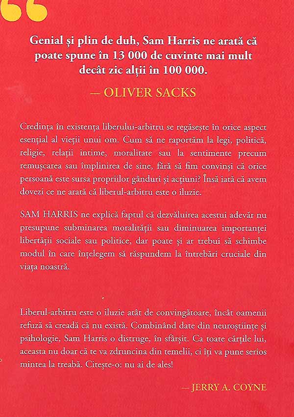 Liber-arbitru - Sam Harris