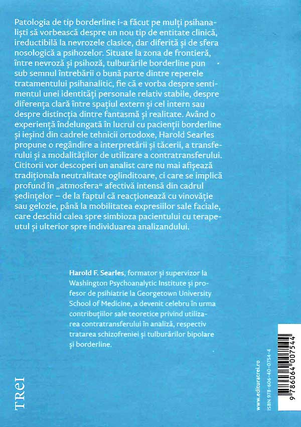 Cum lucrez cu pacientii borderline - Harold F. Searles