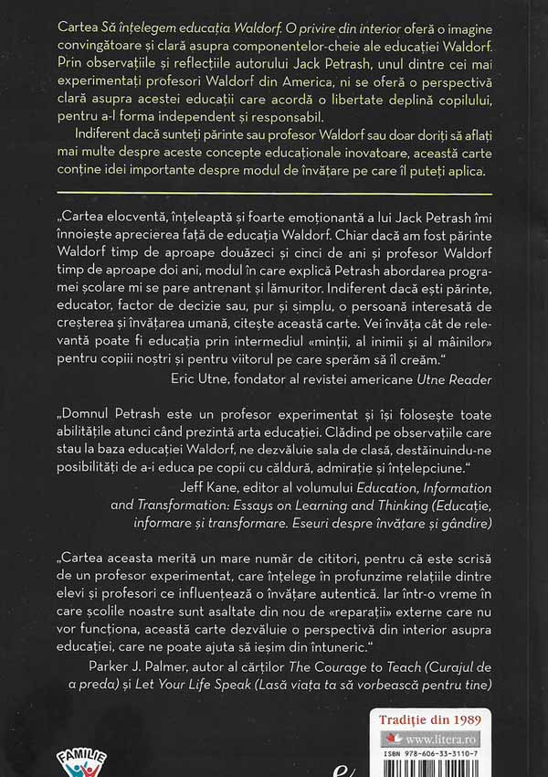Sa intelegem educatia Waldorf. O privire din interior - Jack Petrash