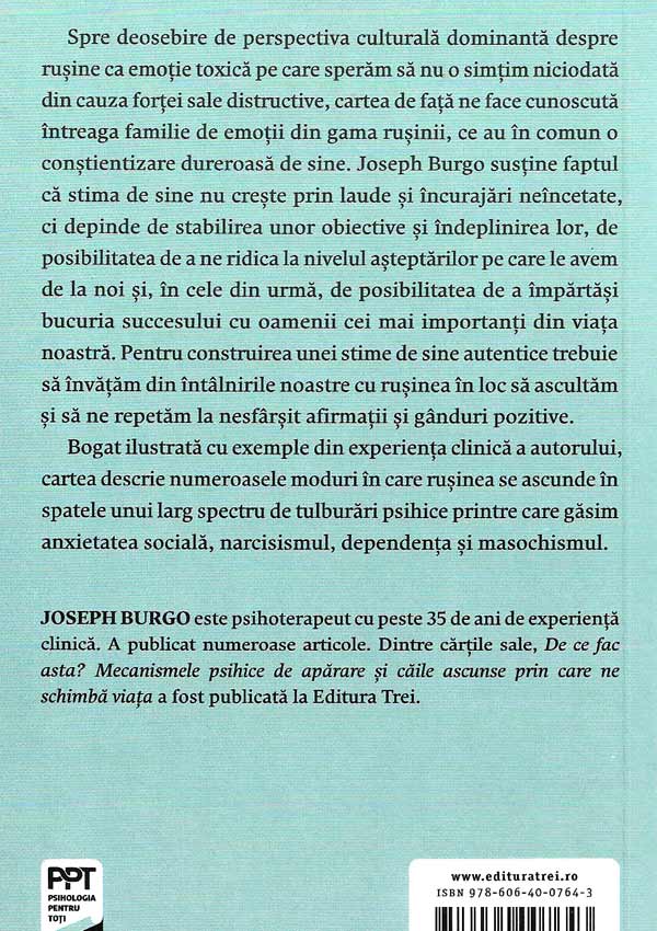 Rusinea. Scapa de ea, regaseste-ti bucuria de a trai si intareste-ti stima de sine - Joseph Burgo
