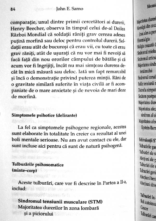 Reteta pentru minte si corp. Cum sa vindeci durerile trupului - John E. Sarno