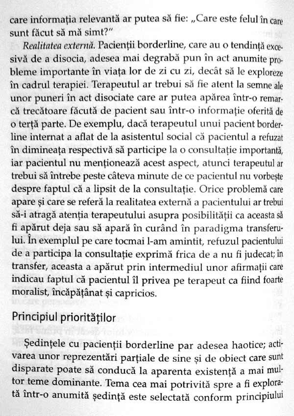 Psihoterapia psihodinamica a pacientilor borderline - Otto F. Kernberg