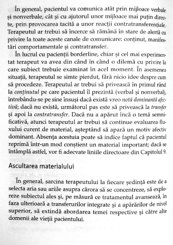 Psihoterapia psihodinamica a pacientilor borderline - Otto F. Kernberg