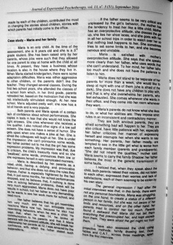 Revista de Psihoterapie Experientiala (Nr. 3, Septembrie 2010) - Autori multipli 