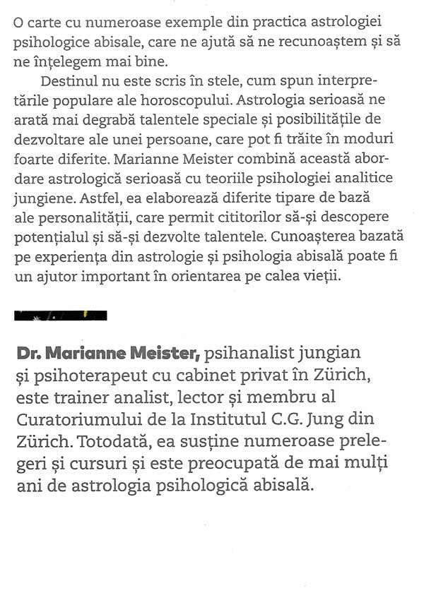 Cheia catre propriul EU. Cunoaste-te pe tine insuti prin astrologia psihologica abisala - Marianne Meister