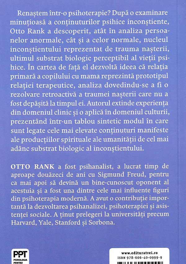Trauma nasterii. Semnificatia ei pentru psihanaliza - Otto Rank