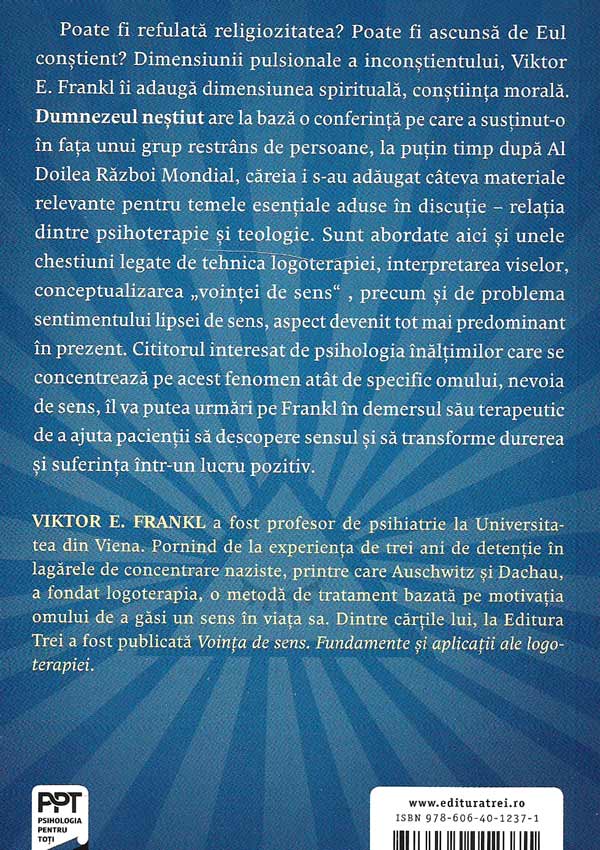 Dumnezeul nestiut. Psihoterapie si religie - Viktor Frankl