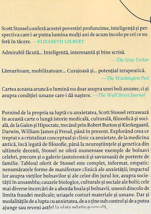 Anxietatea. O poveste personala despre frica, speranta si cautarea linistii interioare - Scott Stossel