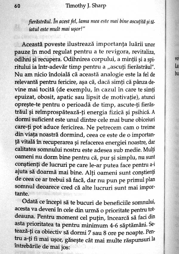 100 de cai spre fericire. Un ghid pentru oamenii ocupati - Timothy J. Sharp