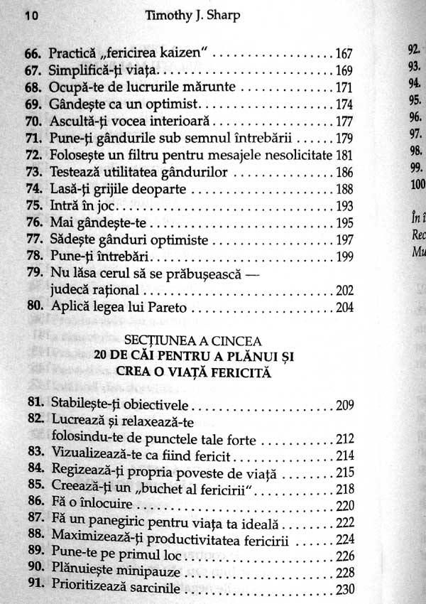 100 de cai spre fericire. Un ghid pentru oamenii ocupati - Timothy J. Sharp