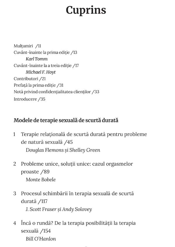 Scantei. Modele de lucru in terapia sexuala de scurta durata - Shelley Green