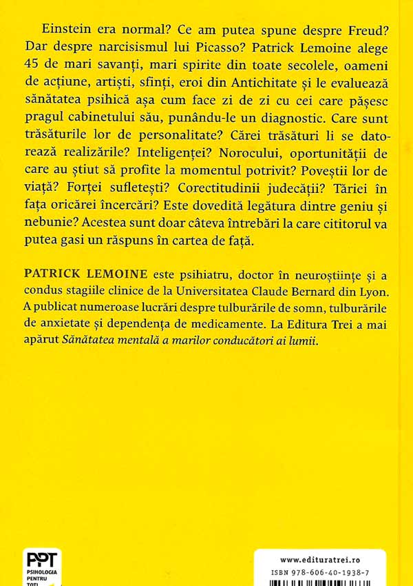 Sanatatea psihica a geniilor. Genii ale binelui, genii ale raului - Patrick Lemoine