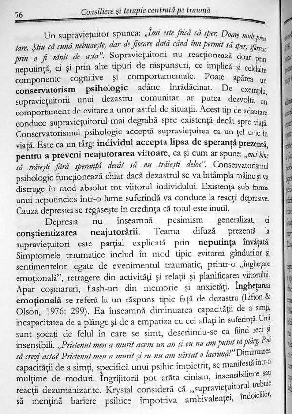 Consiliere si terapie centrata pe trauma - Iolanda Mitrofan