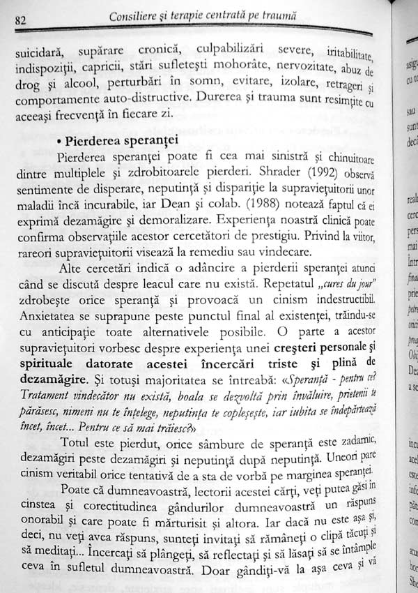 Consiliere si terapie centrata pe trauma - Iolanda Mitrofan