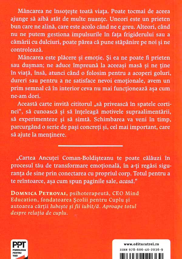 Emotii in farfurie. Cum sa faci pace cu tine si cu farfuria ta - Ancuta Coman-Boldisteanu