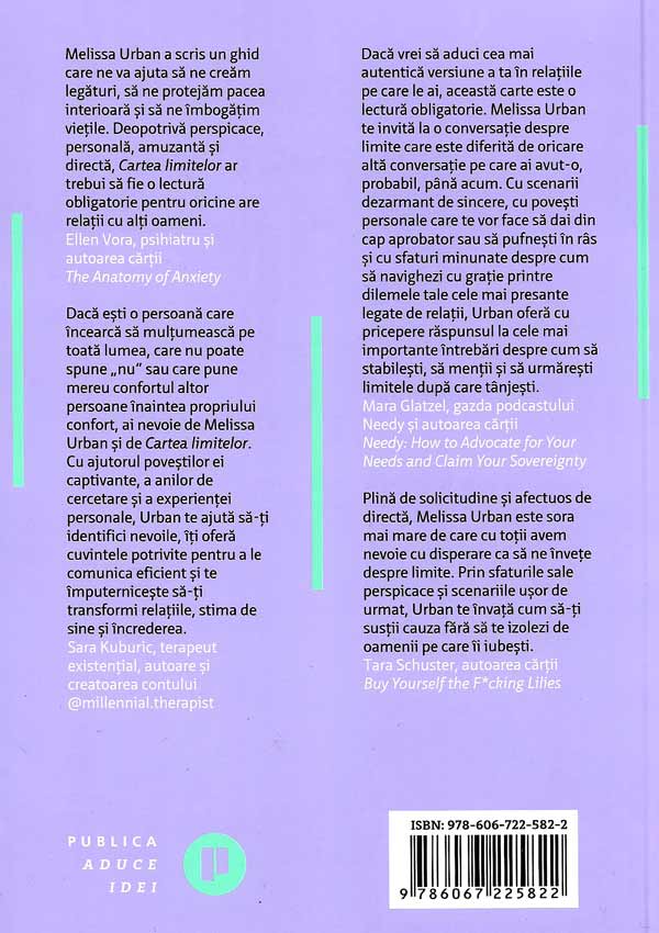 Cartea limitelor. Stabileste granitele care te vor elibera - Melissa Urban