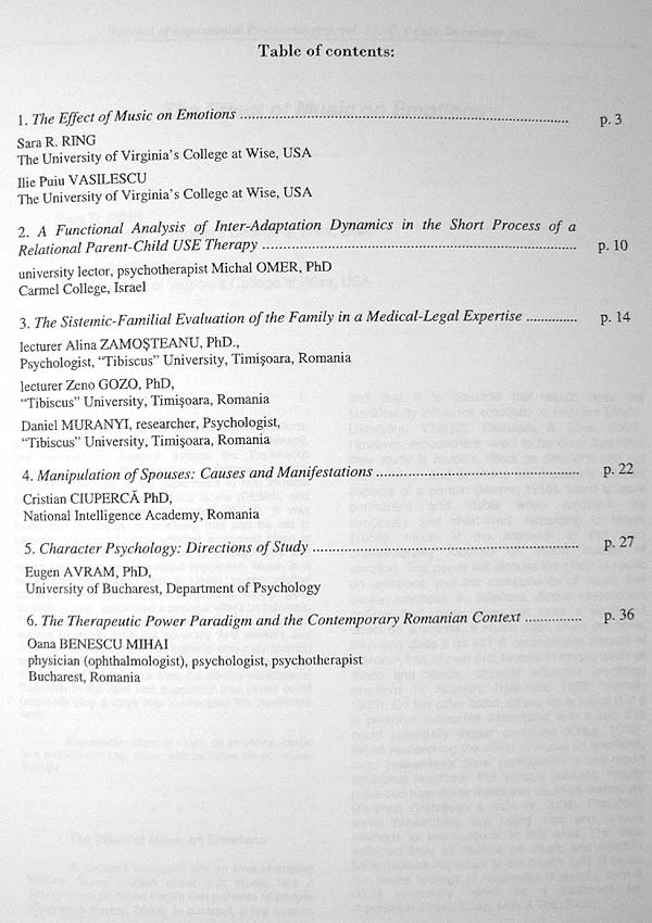 Revista de psihoterapie experientiala (Nr. 4, Decembrie 2010) - Autori multipli 