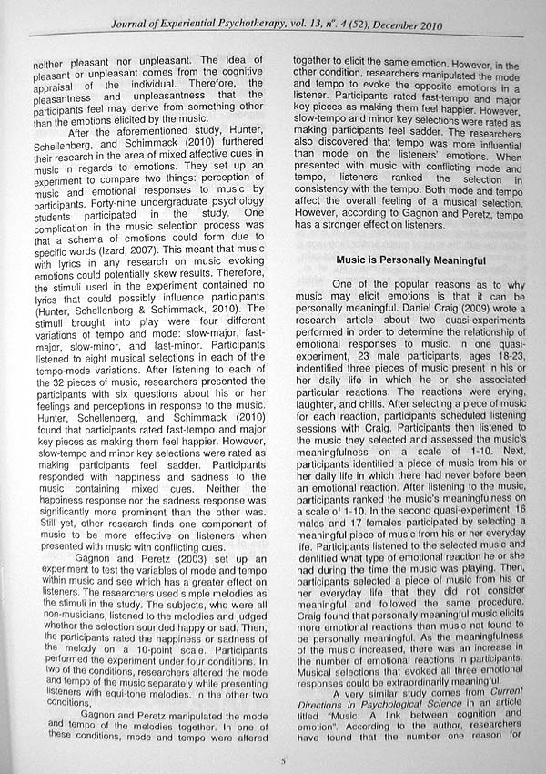 Revista de psihoterapie experientiala (Nr. 4, Decembrie 2010) - Autori multipli 