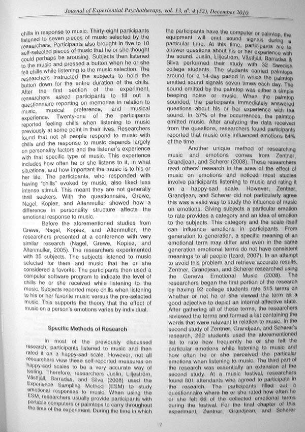 Revista de psihoterapie experientiala (Nr. 4, Decembrie 2010) - Autori multipli 