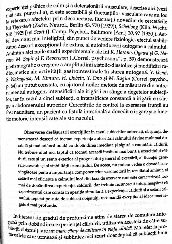 Antrenamentul autogen. Autodetensionare concentrativa - Incercare de prezentare clinic-practica - I.H. Schultz