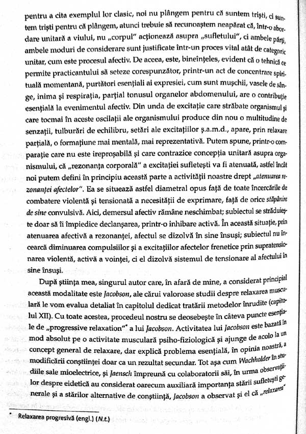 Antrenamentul autogen. Autodetensionare concentrativa - Incercare de prezentare clinic-practica - I.H. Schultz