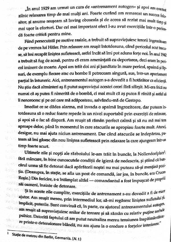 Antrenamentul autogen. Autodetensionare concentrativa - Incercare de prezentare clinic-practica - I.H. Schultz