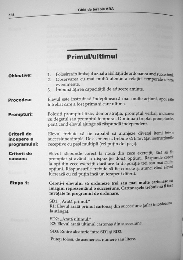 Ghid de terapie ABA. Partea a II-a: Programe de lucru - Ronald Leaf