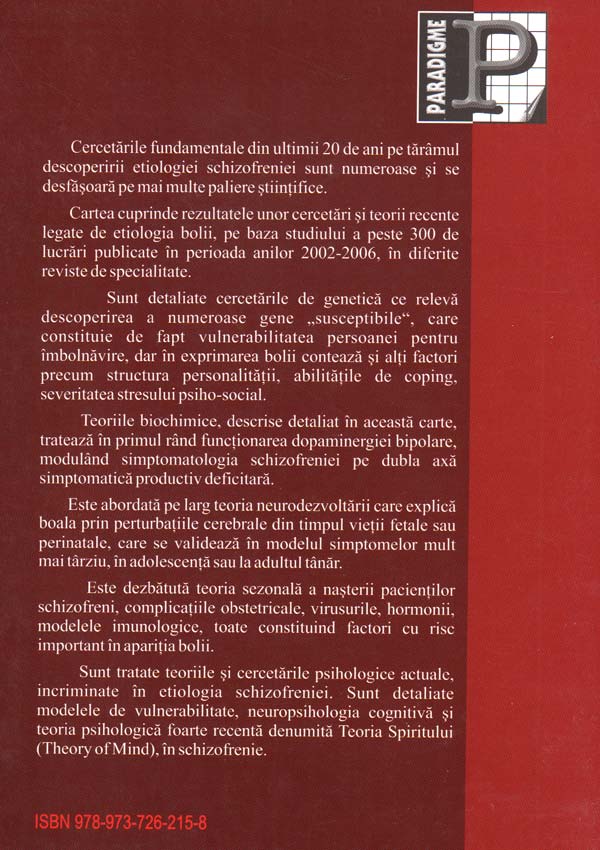 Schizofrenia. Teorii si cercetari etiologice recente - Rodica Jeican
