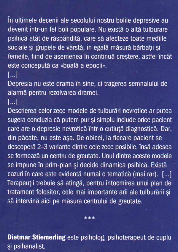 10 abordari psihoterapeutice ale depresiei - Dietmar Stiemerling