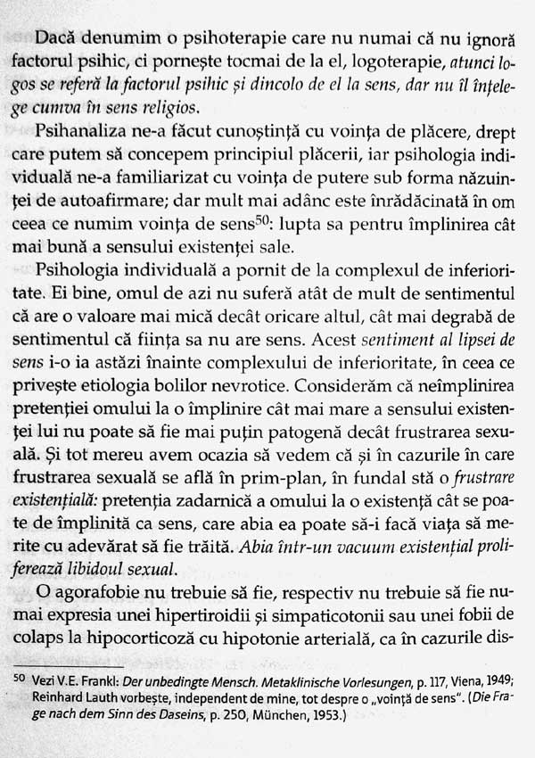 Teoria si terapia nevrozelor. Introducere in logoterapie si analiza existentiala - Viktor Frankl